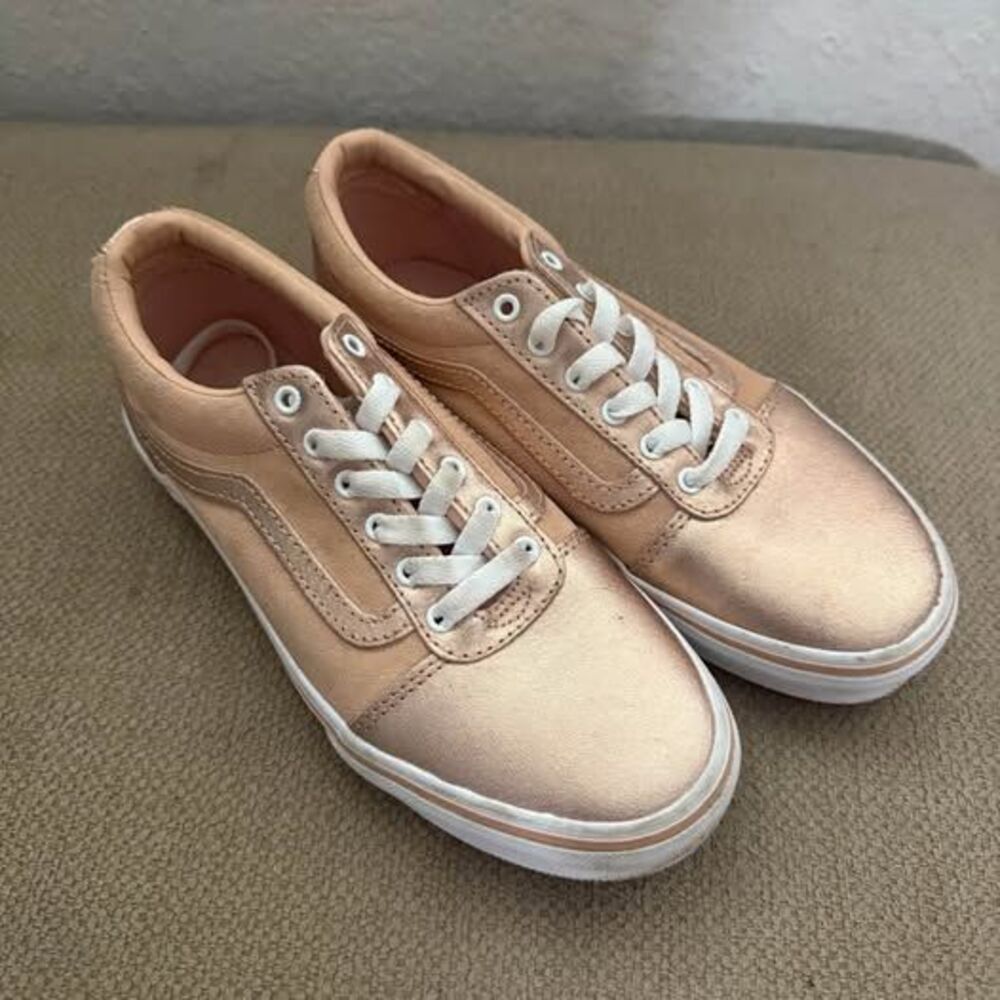 Rose Gold VANS size 3.5 Girls